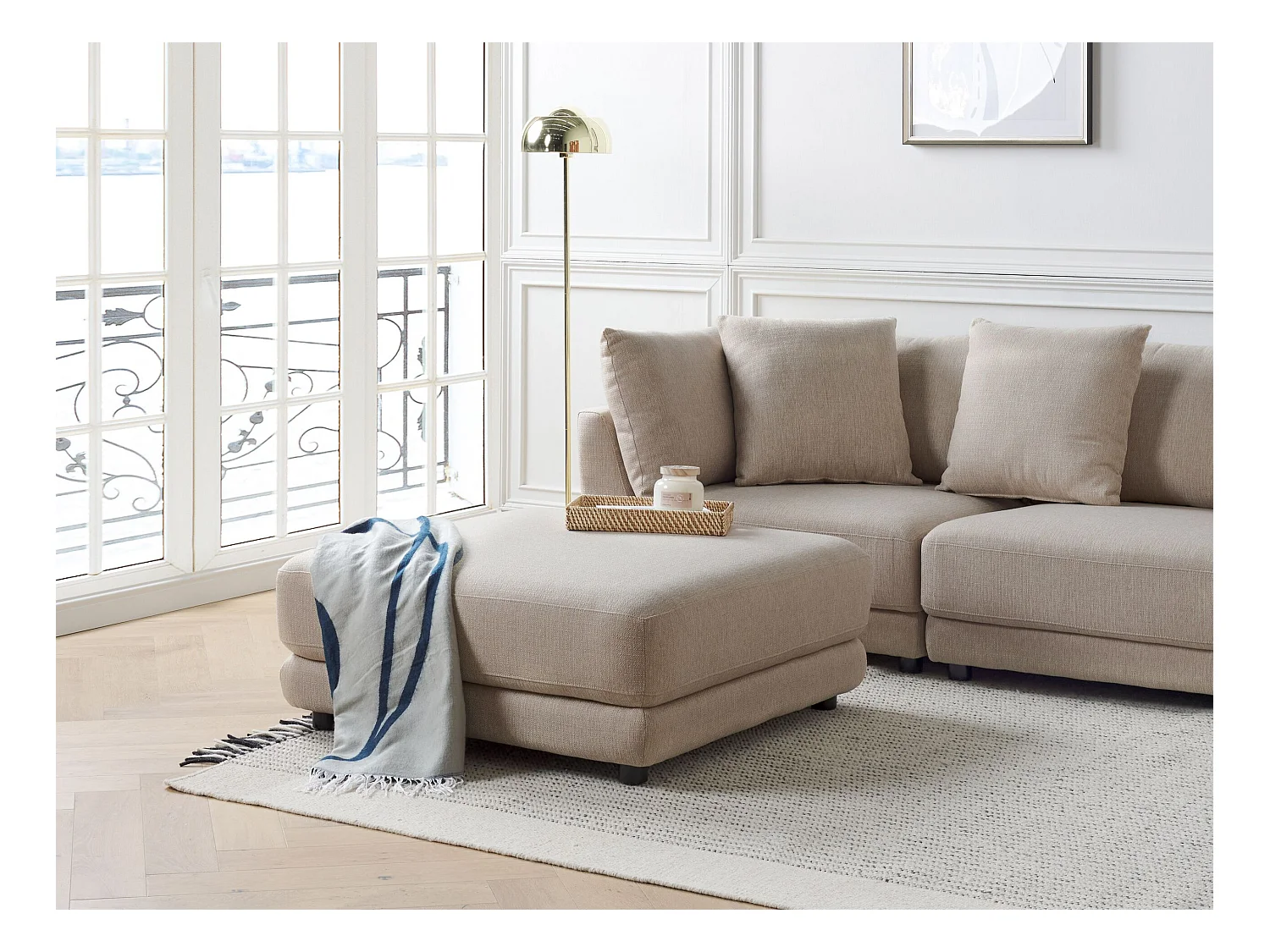 Otomana SIGTUNA Tela Beige