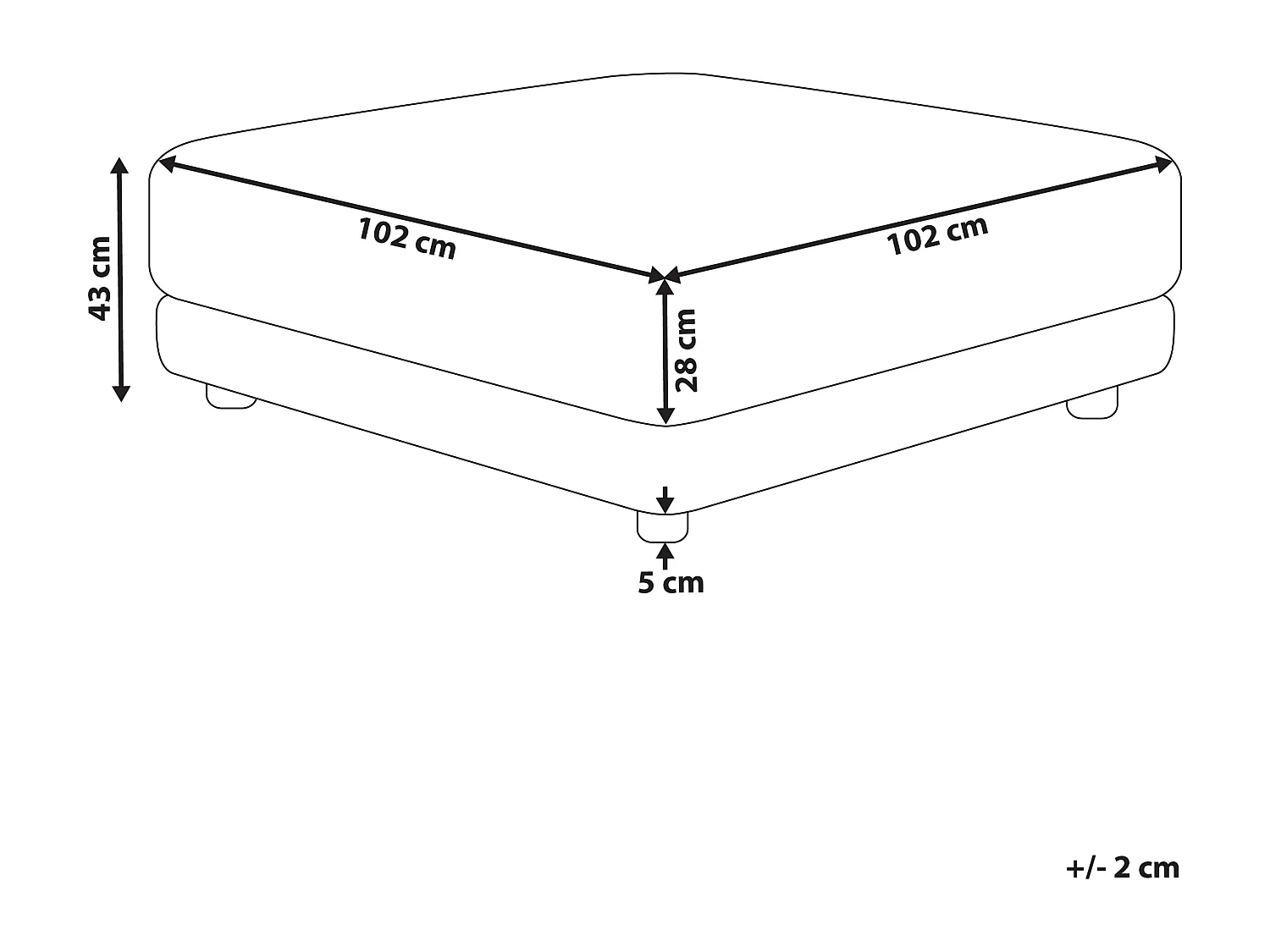 Ottomaan SIGTUNA Stof Beige