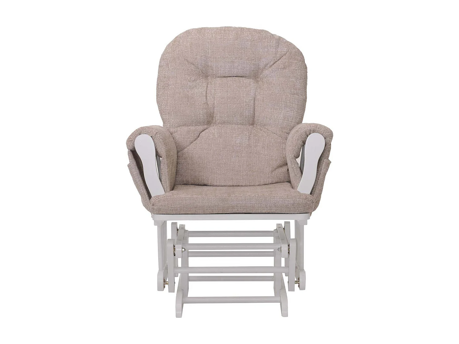 Fauteuil de relaxation MCW-C76,  crème, piètement blanc