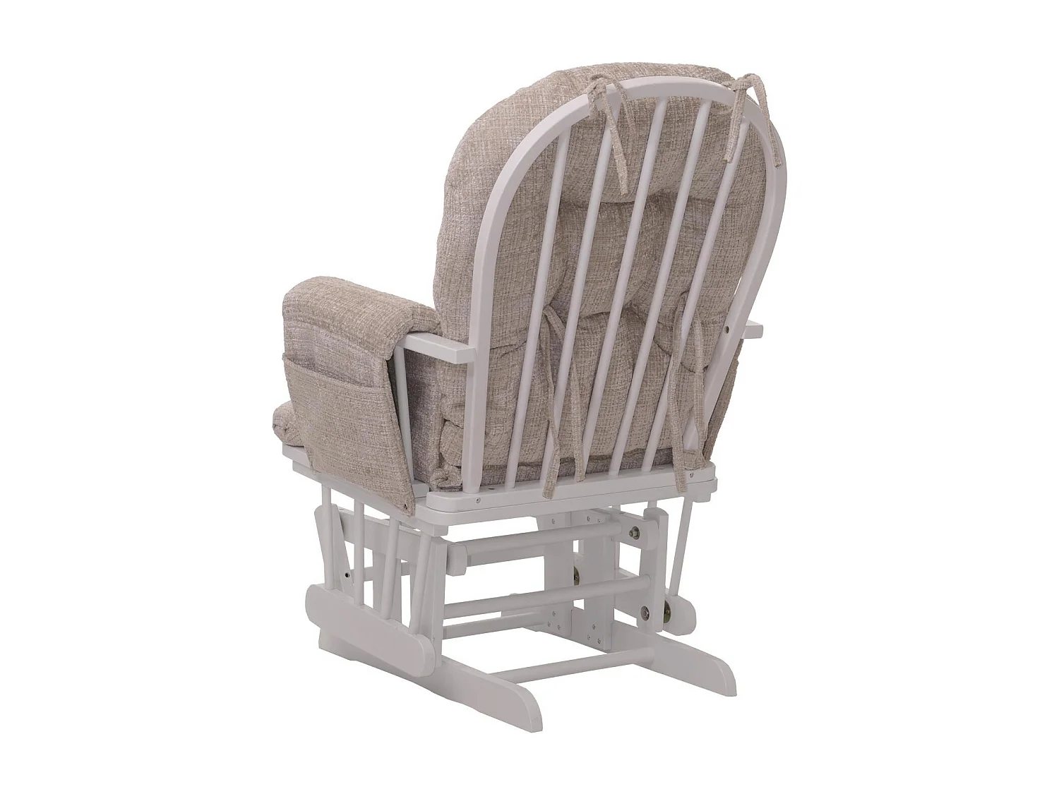 Fauteuil de relaxation MCW-C76,  crème, piètement blanc