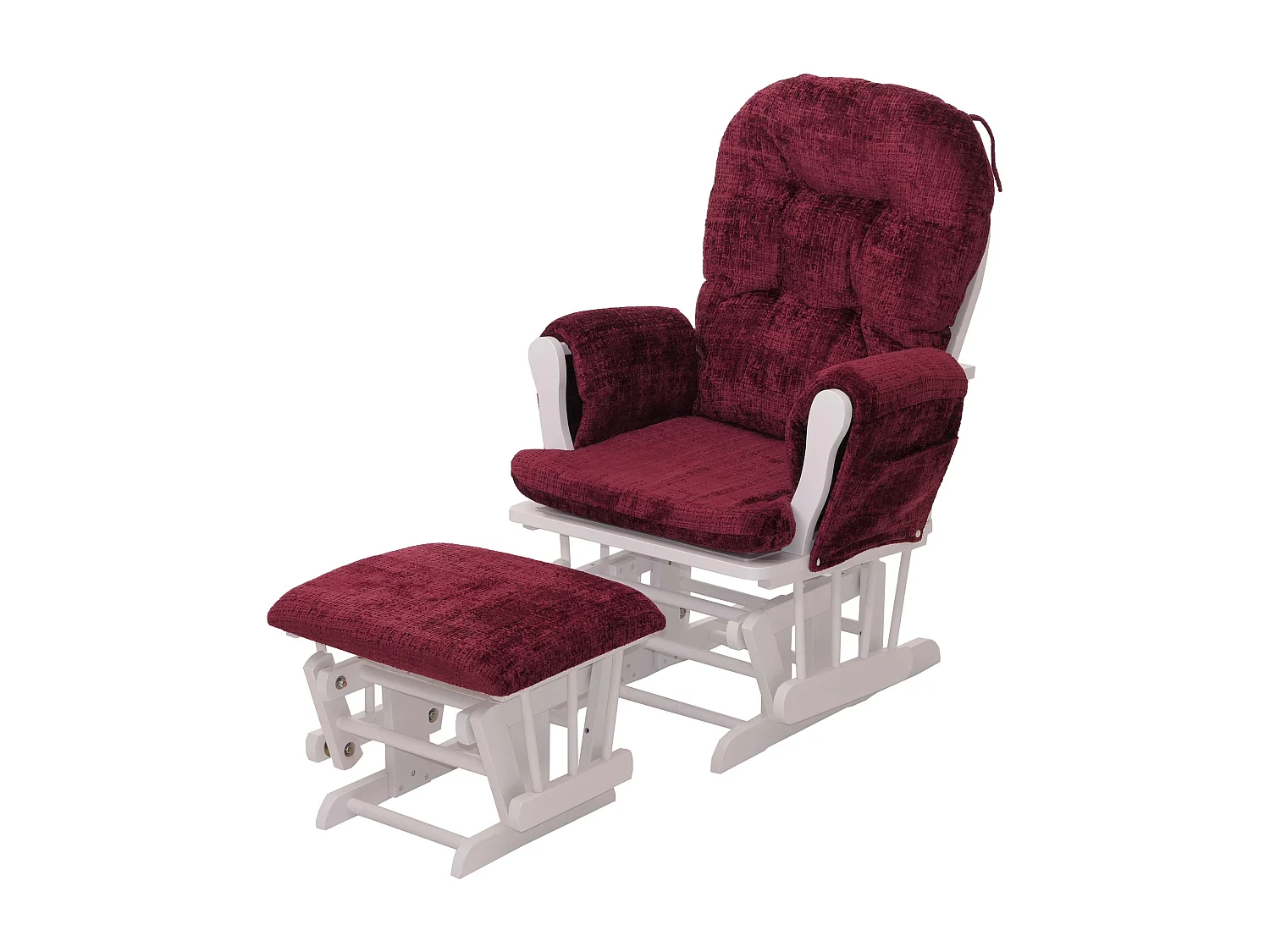 Relaxfauteuil MCW-C76,  bordeaux, frame wit