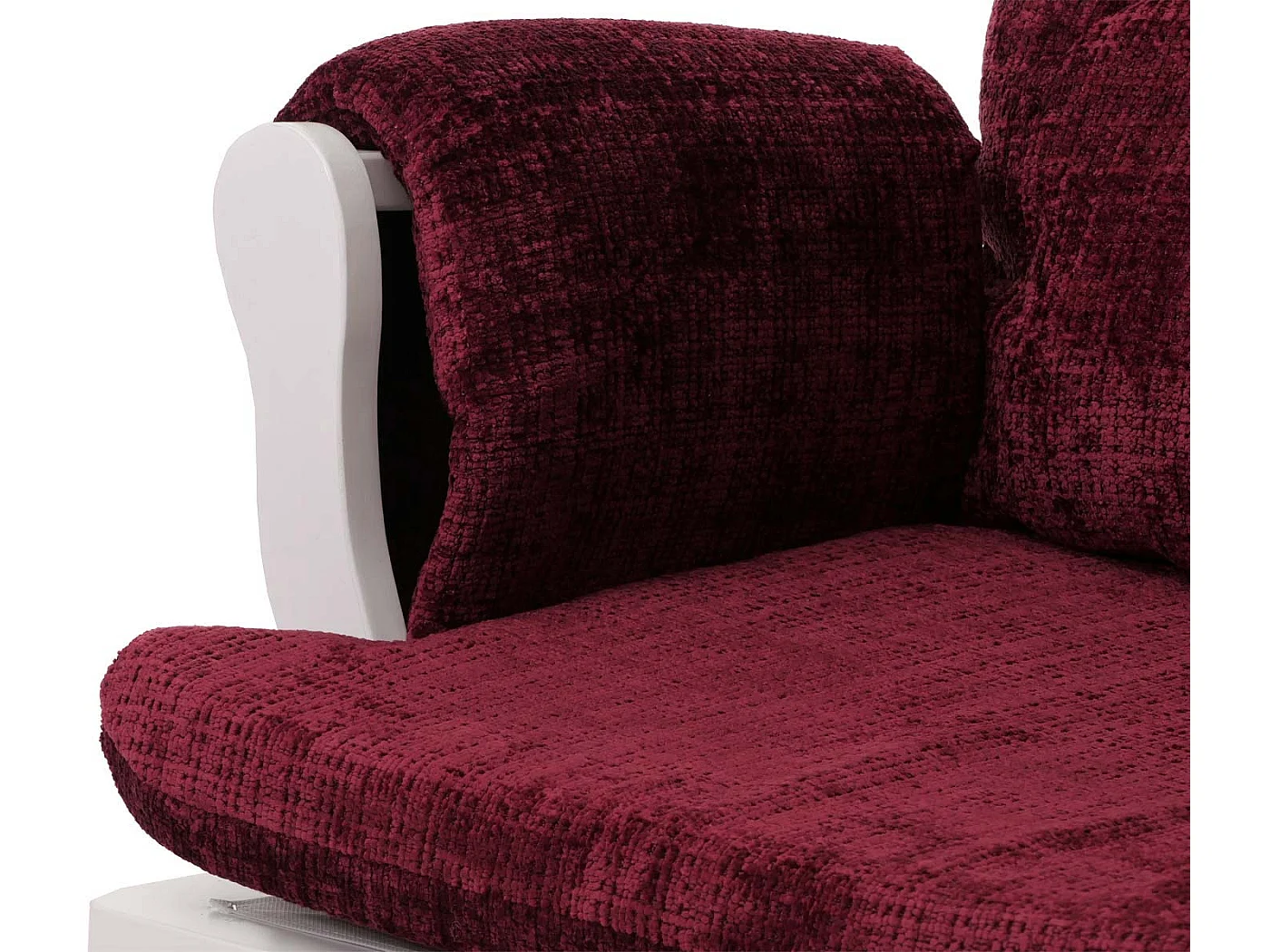 Relaxfauteuil MCW-C76,  bordeaux, frame wit