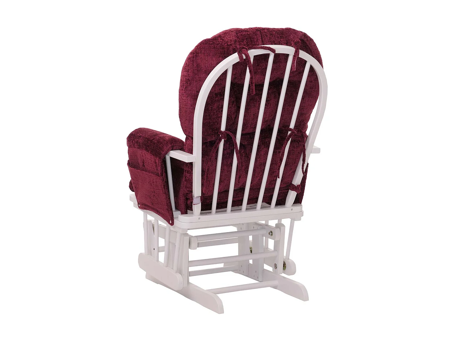 Fauteuil de relaxation MCW-C76,  bordeaux, piètement blanc