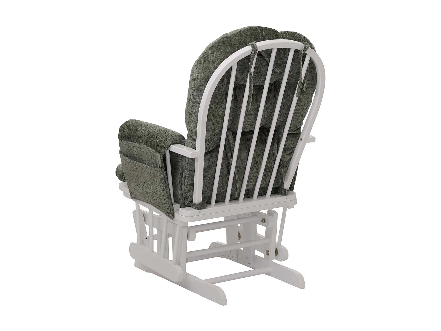Fauteuil de relaxation MCW-C76,  vert, piètement blanc