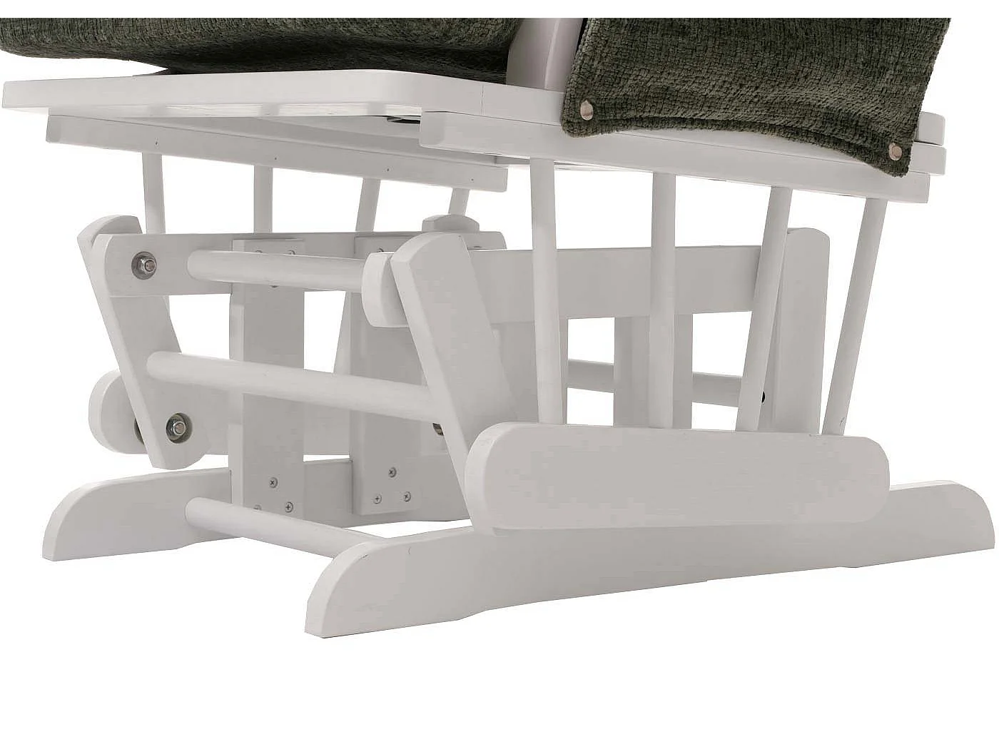 Fauteuil de relaxation MCW-C76,  vert, piètement blanc