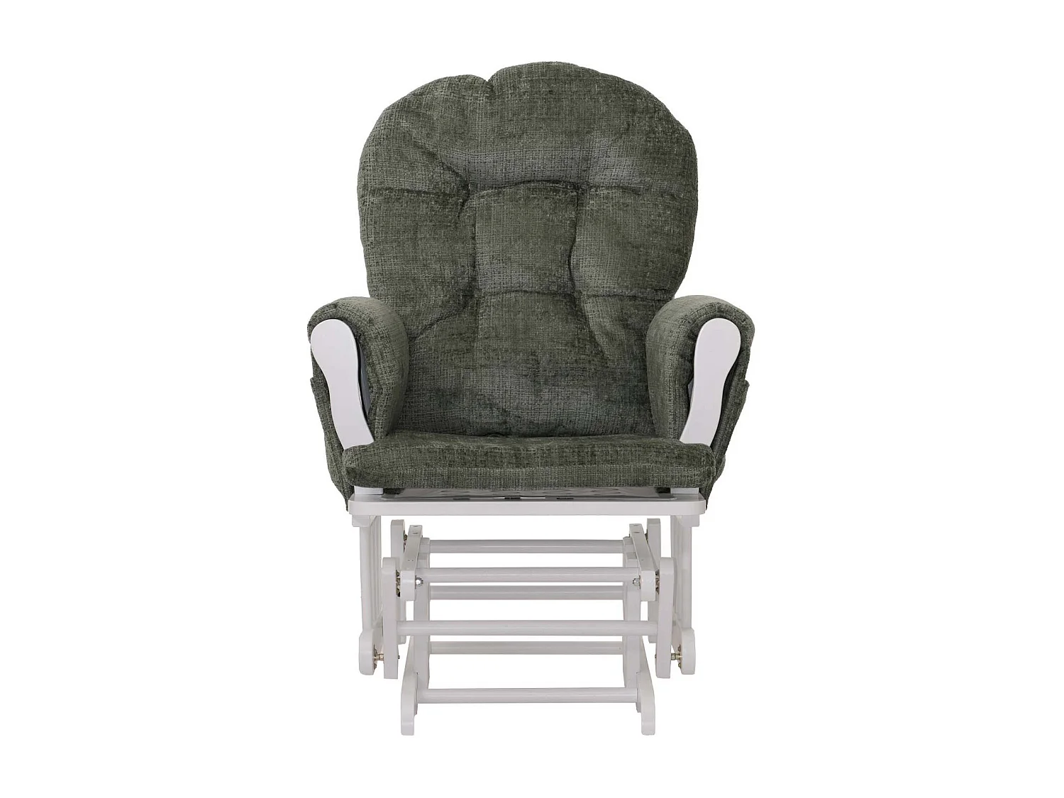 Fauteuil de relaxation MCW-C76,  vert, piètement blanc