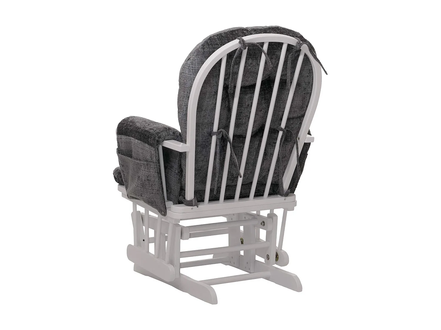 Fauteuil de relaxation MCW-C76,  gris foncé, piètement blanc