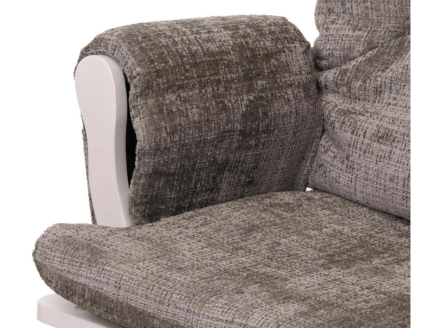 Fauteuil de relaxation MCW-C76,  gris clair, piètement blanc