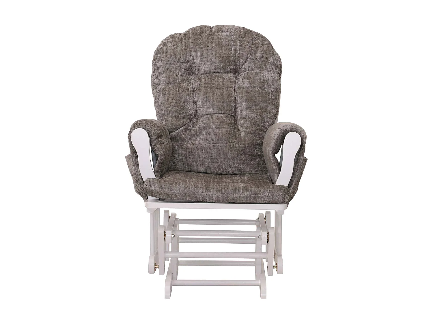 Fauteuil de relaxation MCW-C76,  gris clair, piètement blanc