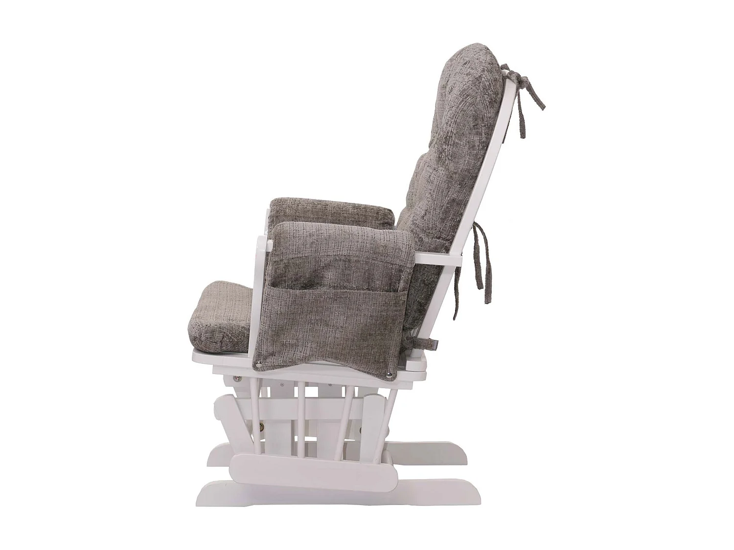Fauteuil de relaxation MCW-C76,  gris clair, piètement blanc