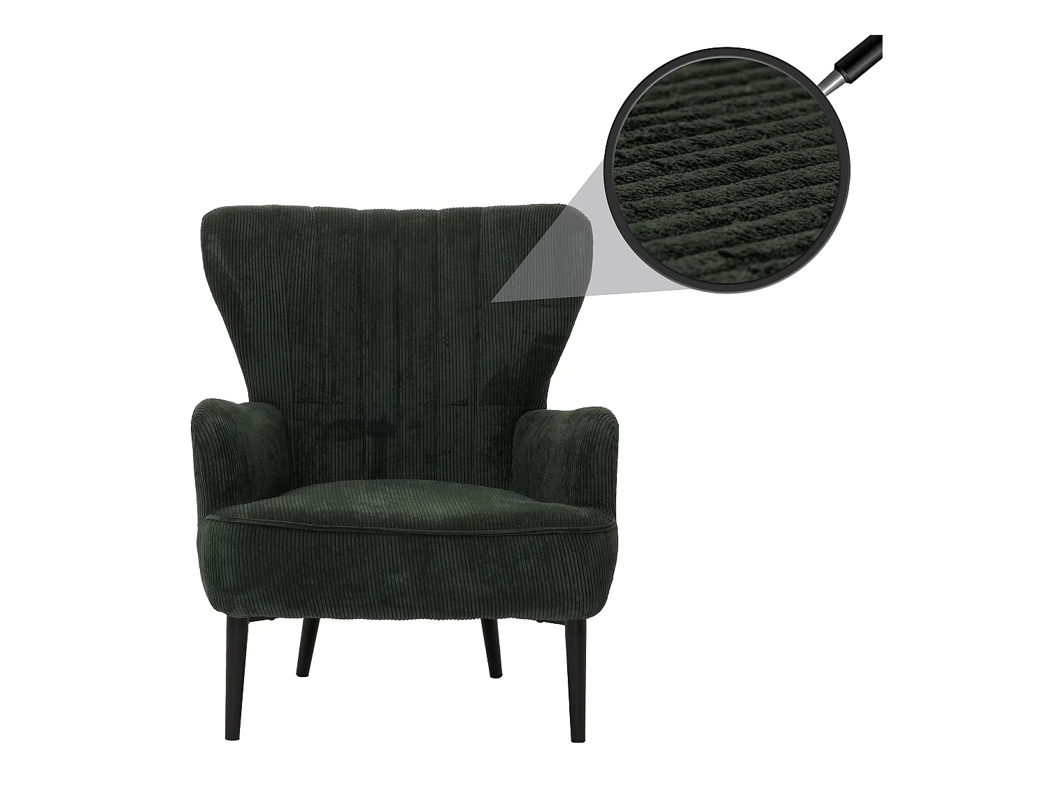 Fauteuil de salon MCW-K37,  vert foncé