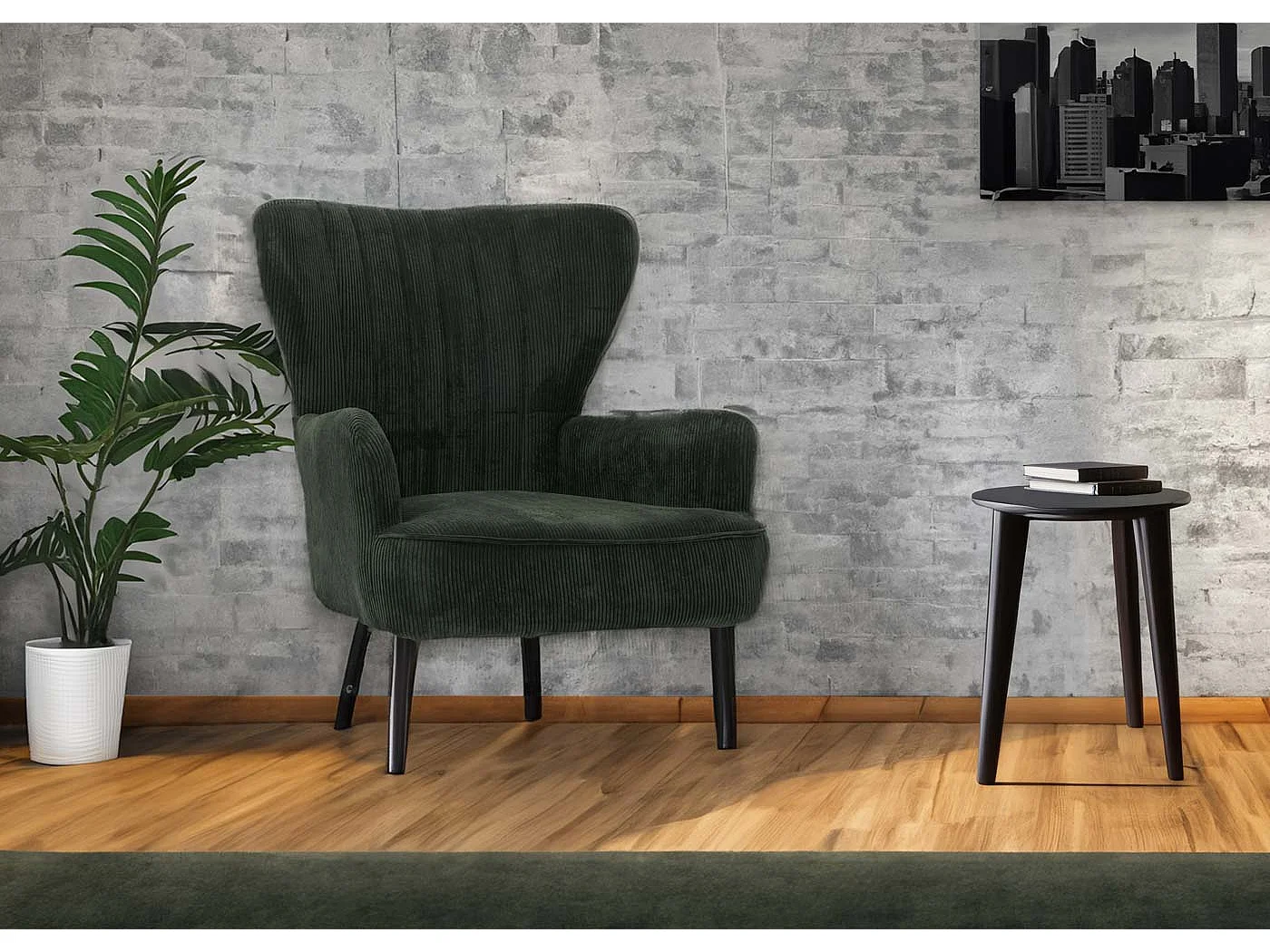 Lounge-Sessel MCW-K37, Dunkelgrün