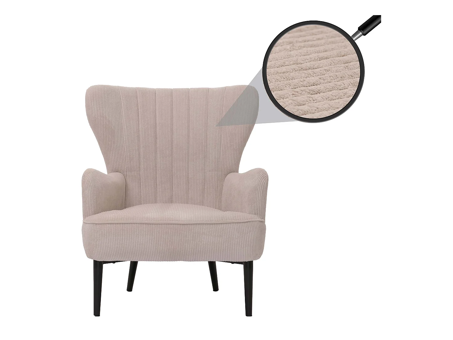 Lounge-Sessel MCW-K37, Beige