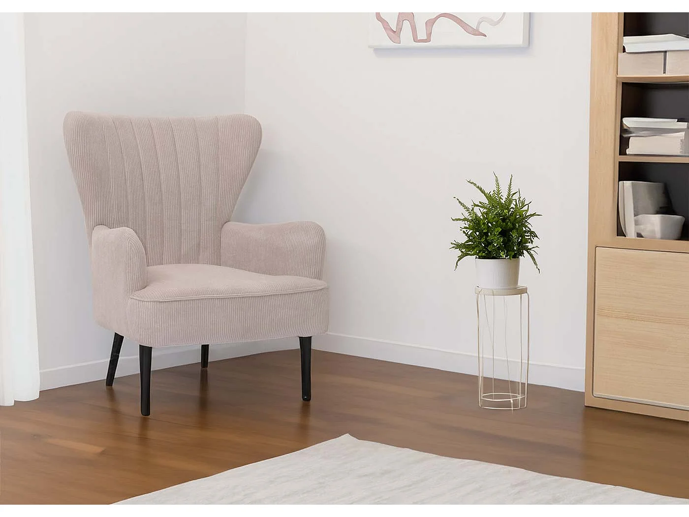 Loungefauteuil MCW-K37,  beige