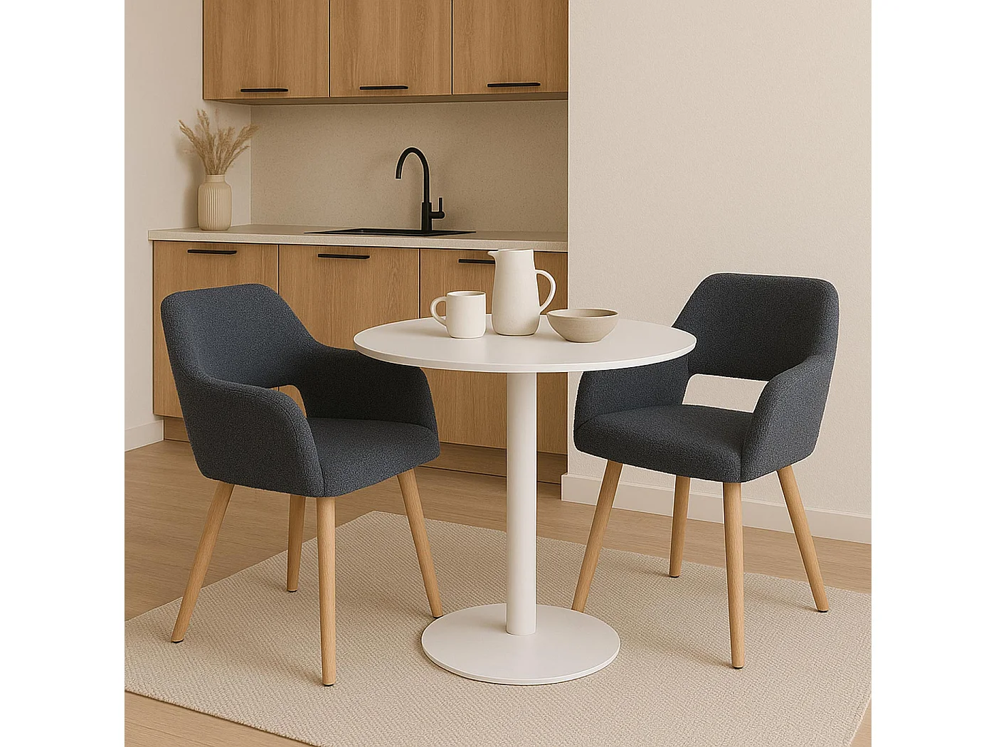 Chaise de salle à manger MCW-A50 II,  gris foncé