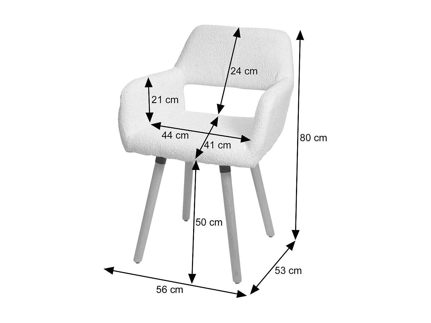 Eetkamerstoel MCW-A50 II,  beige