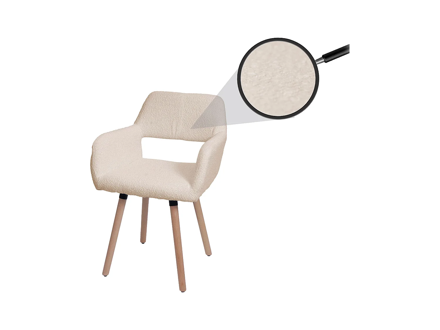 Chaise de salle à manger MCW-A50 II,  beige