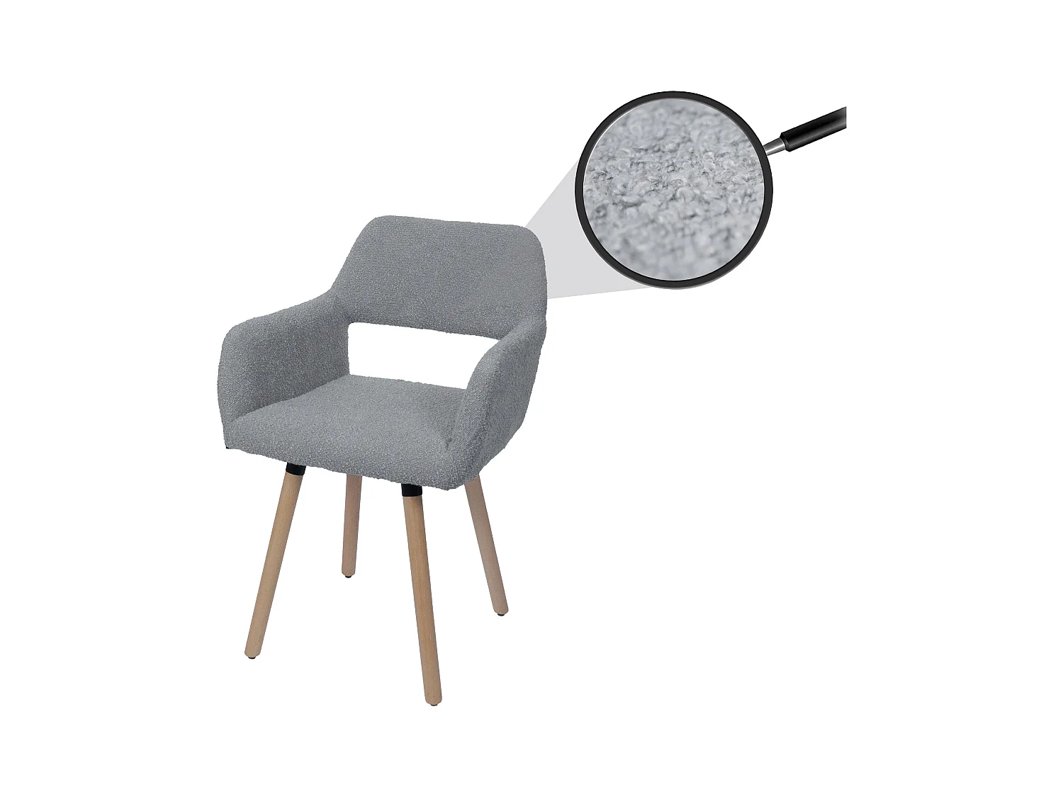 Chaise de salle à manger MCW-A50 II,  gris
