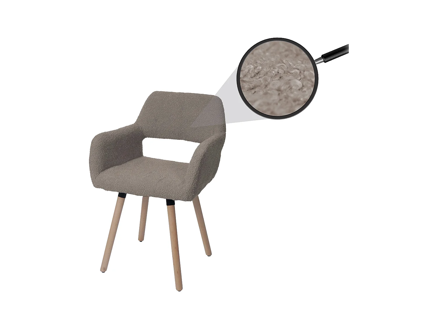 Chaise de salle à manger MCW-A50 II,  taupe