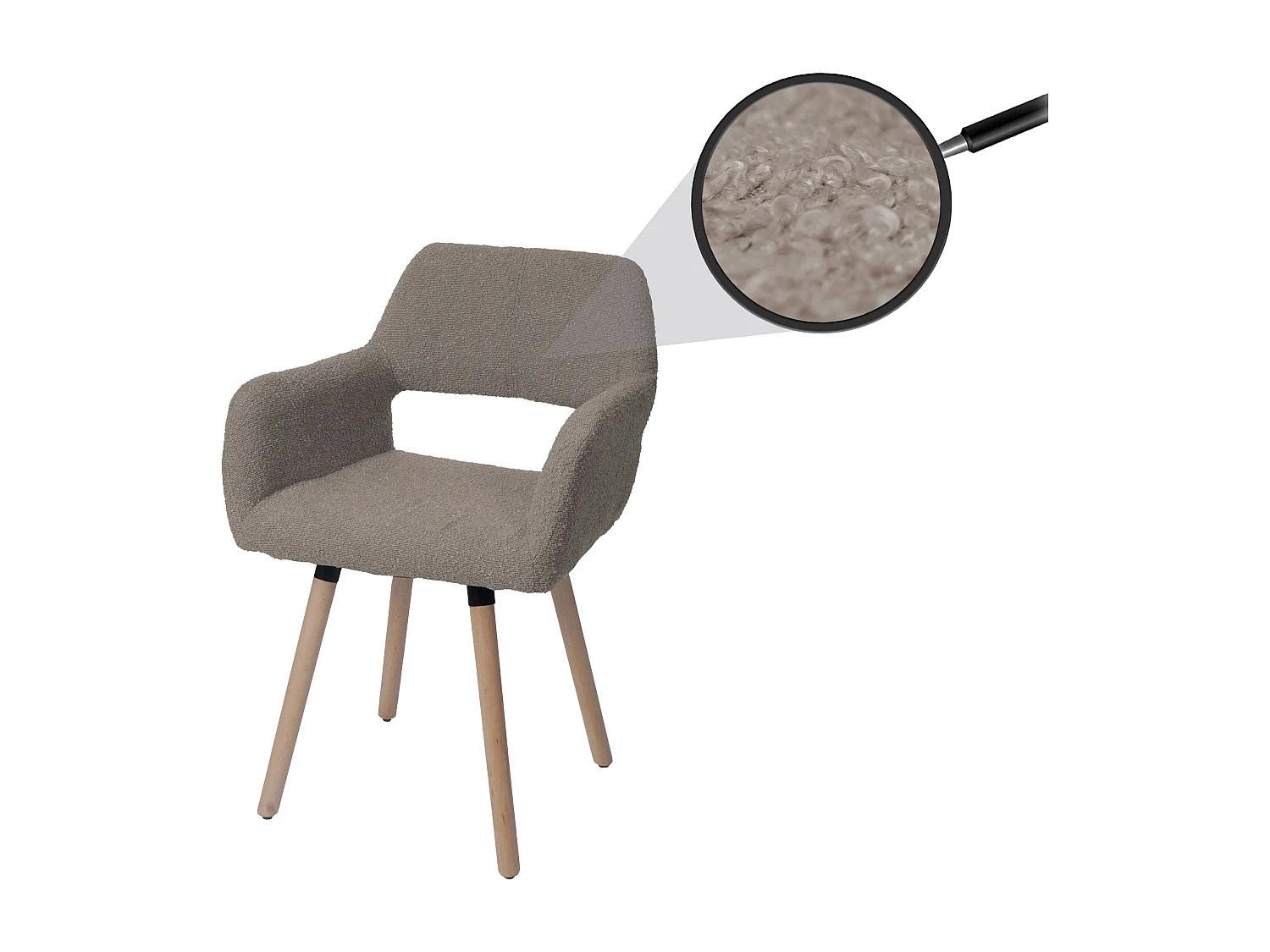 Eetkamerstoel MCW-A50 II,  taupe