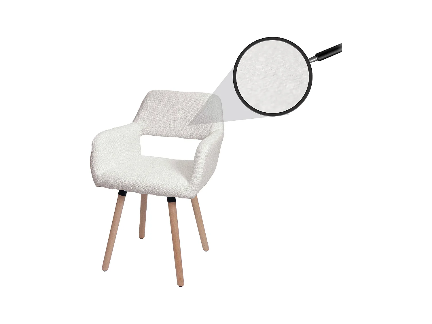 Chaise de salle à manger MCW-A50 II,  crème