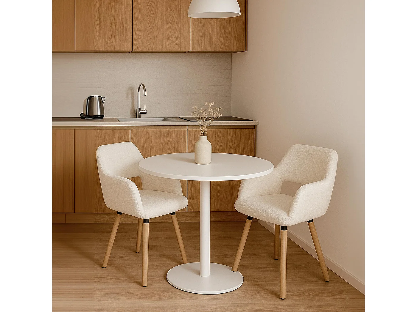 Chaise de salle à manger MCW-A50 II,  crème