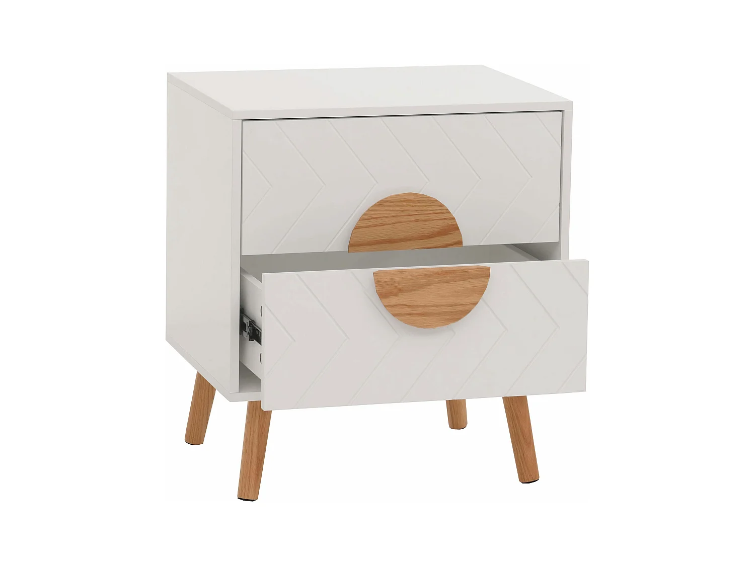 Table de chevet MCW-N89,  blanc