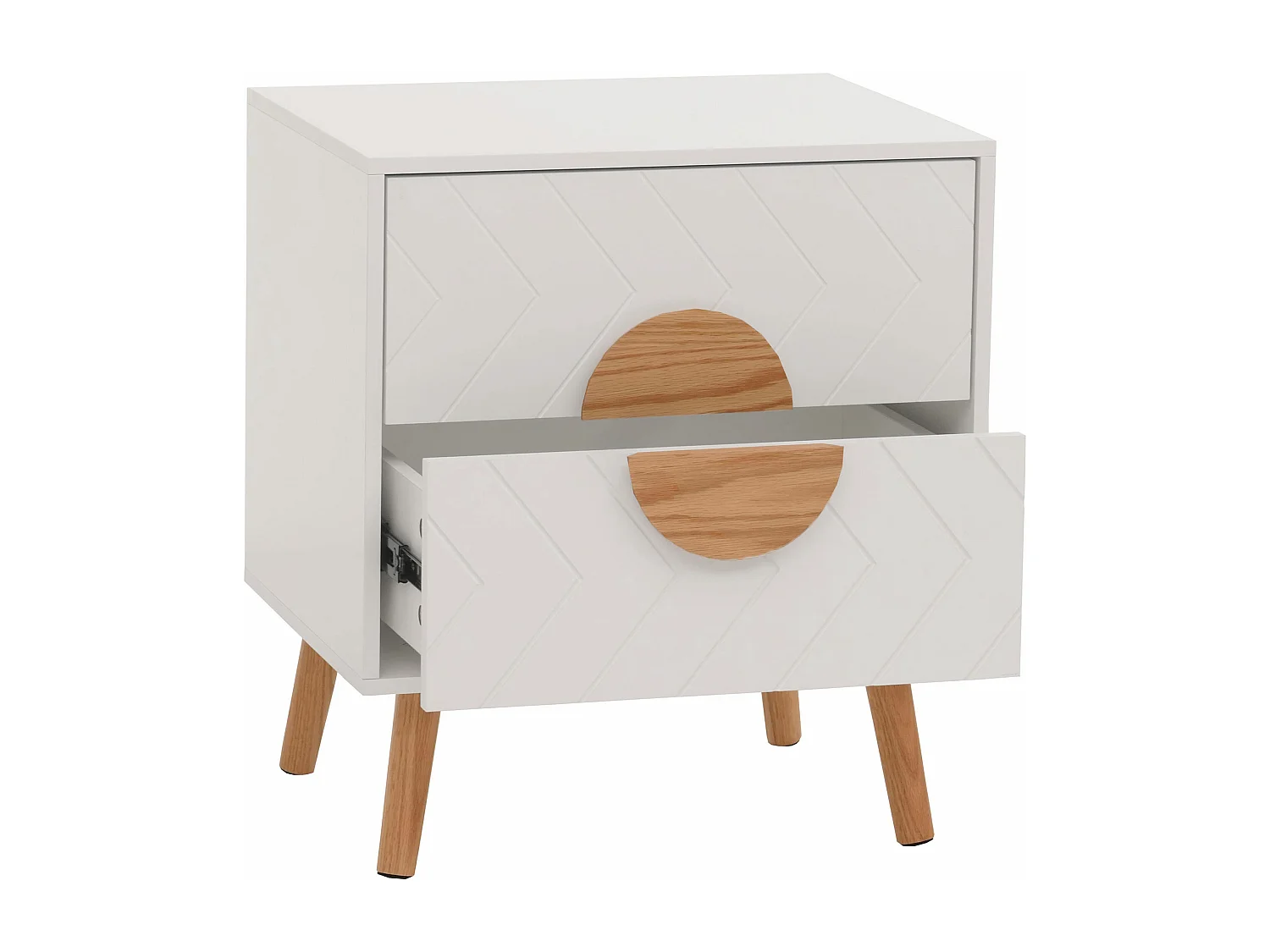 Table de chevet MCW-N89,  blanc