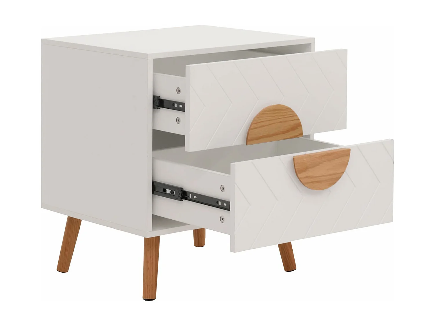 Table de chevet MCW-N89,  blanc