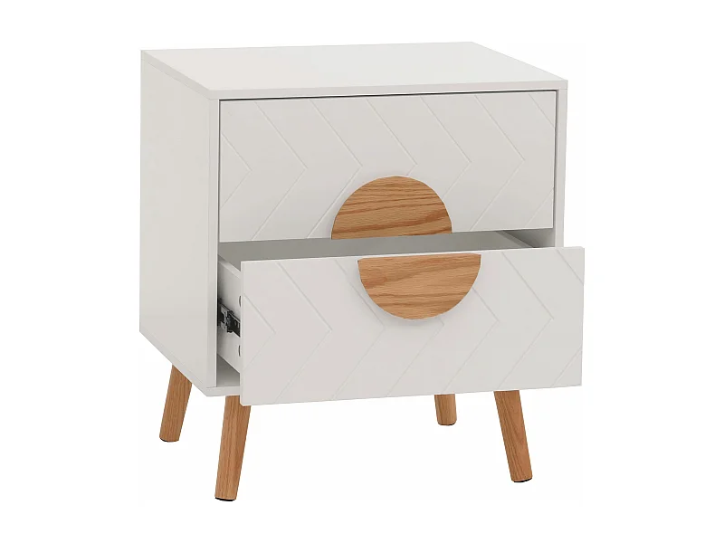 Table de chevet MCW-N89,  blanc