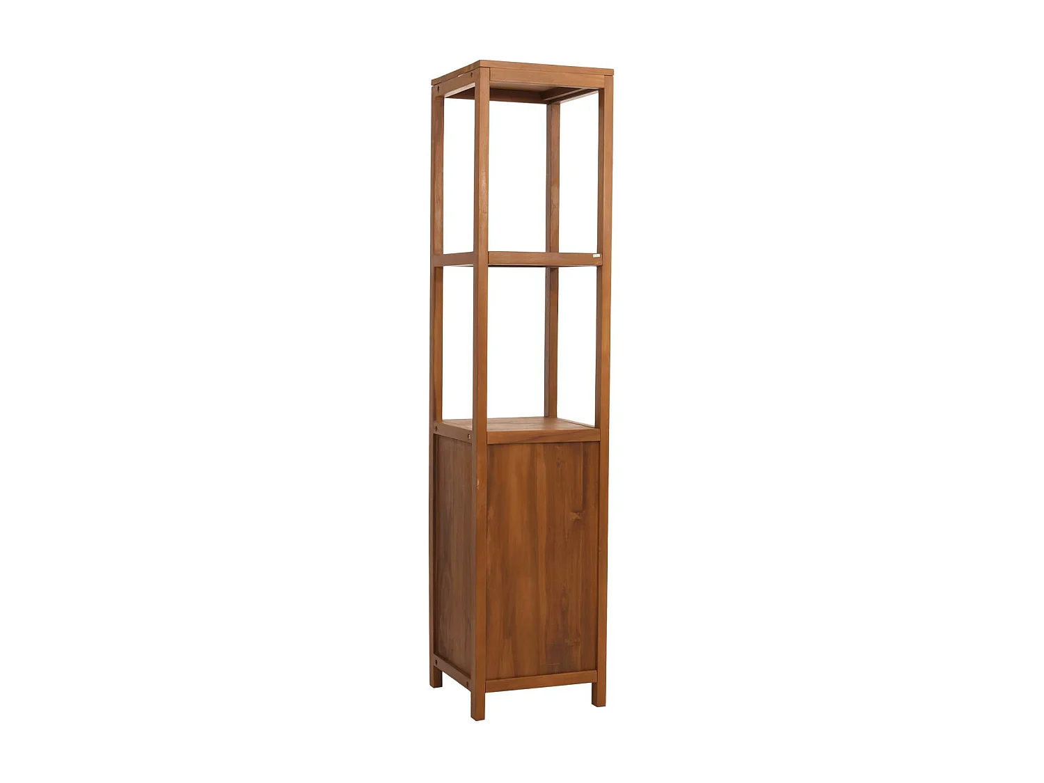 Scaffale alto in teak MCW-M84, armadietto colonna bagno, teak di qualità B (durame, 20-30 anni), 180x40cm
