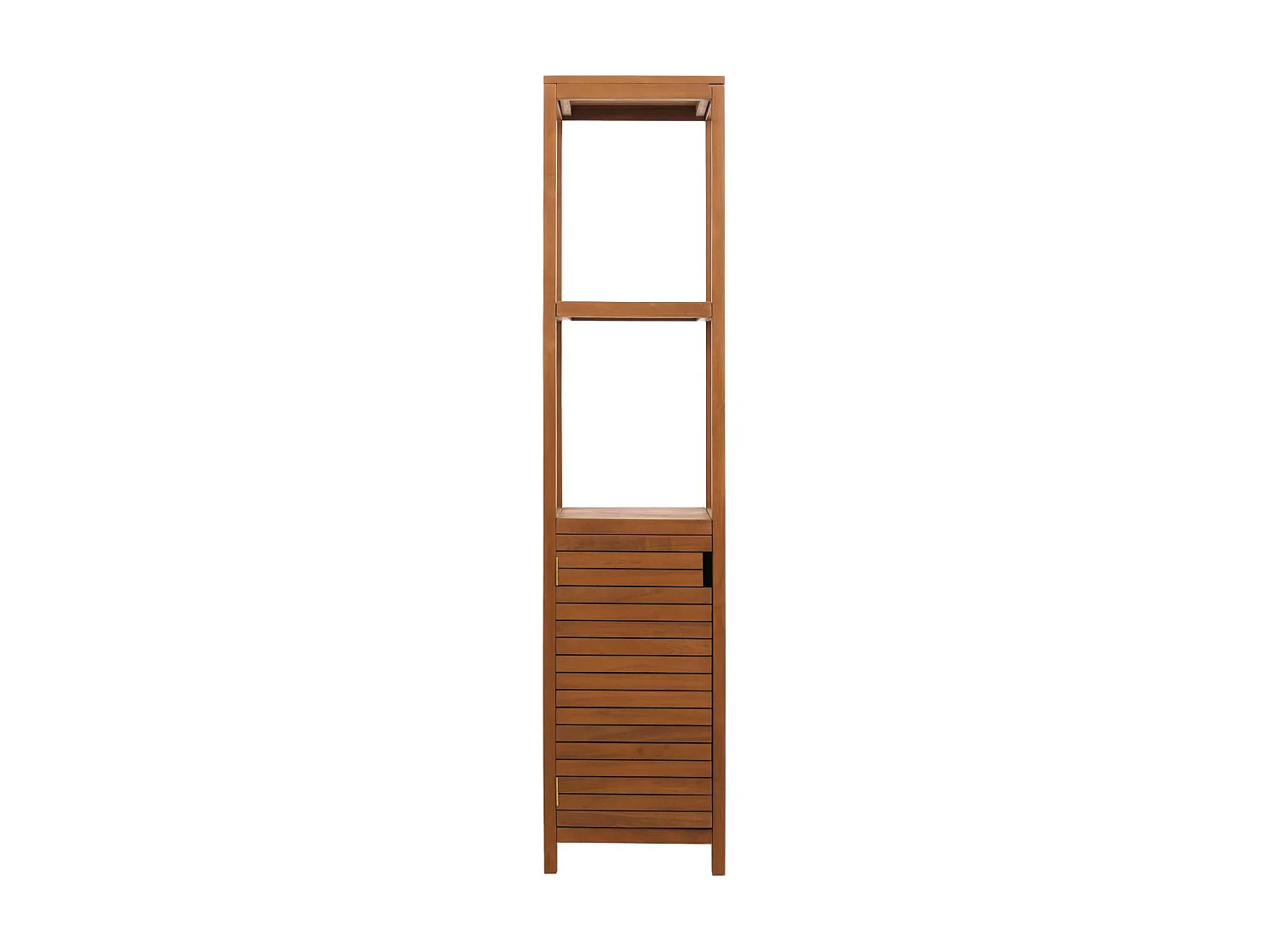 Scaffale alto in teak MCW-M84, armadietto colonna bagno, teak di qualità B (durame, 20-30 anni), 180x40cm
