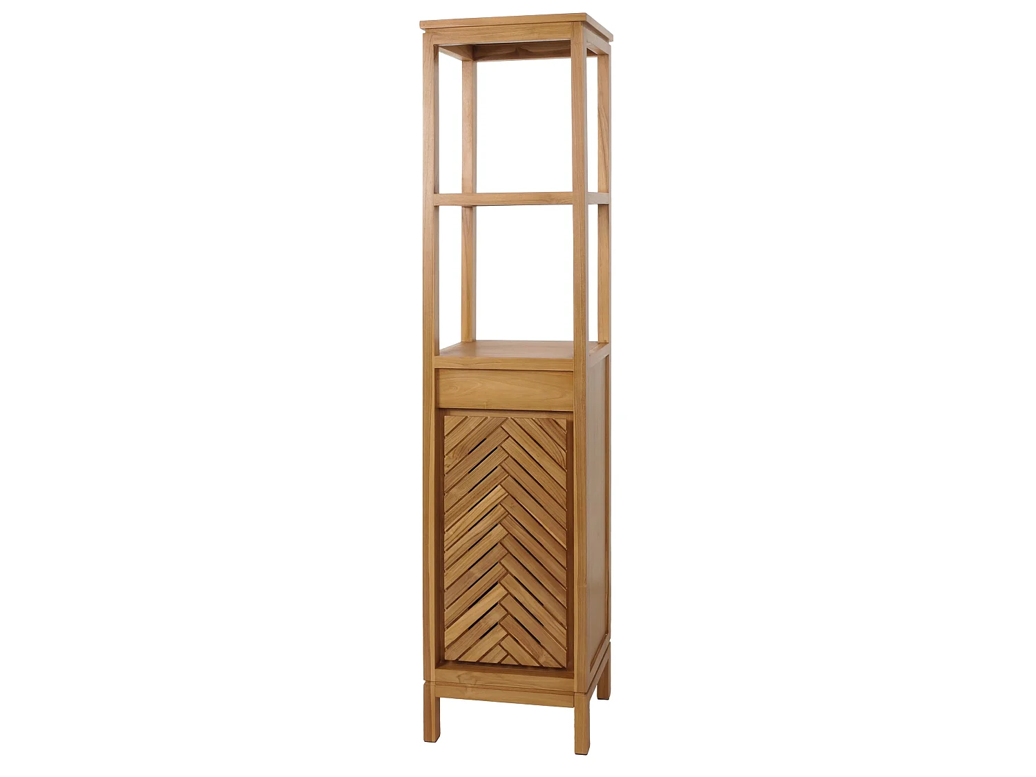 Armoire haute en teck MCW-M74