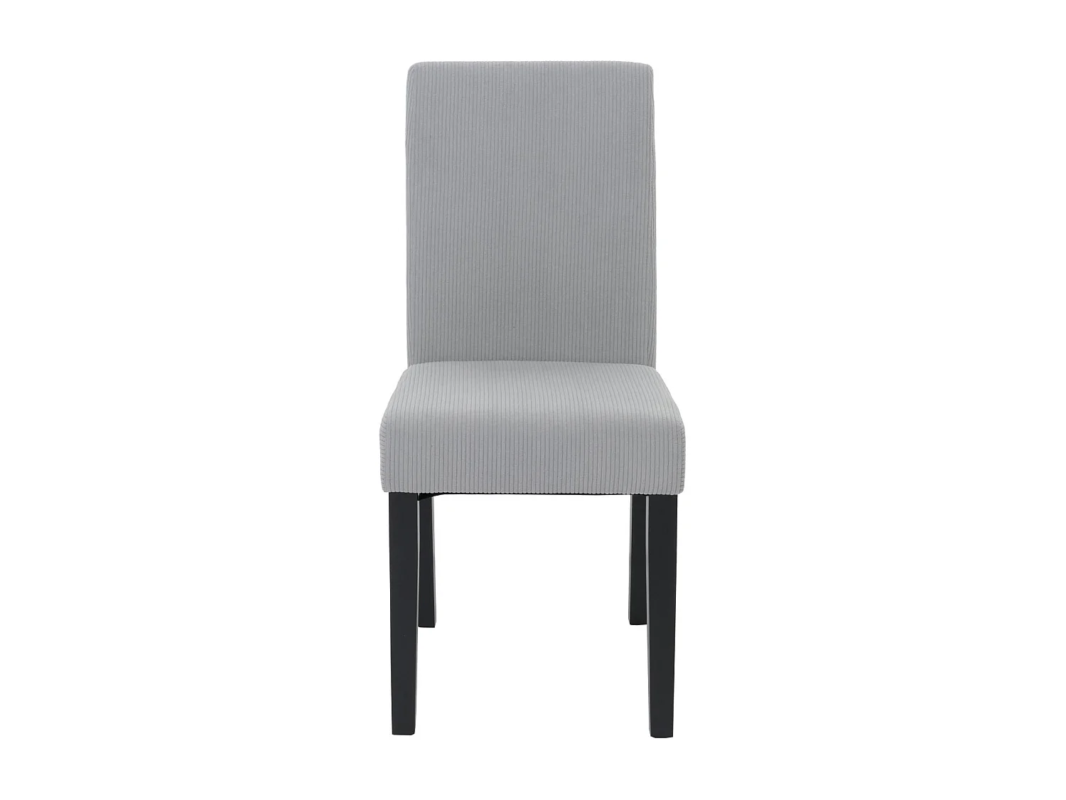Chaise de salle à manger Littau Velours (lot de 2),  gris clair, pieds foncés