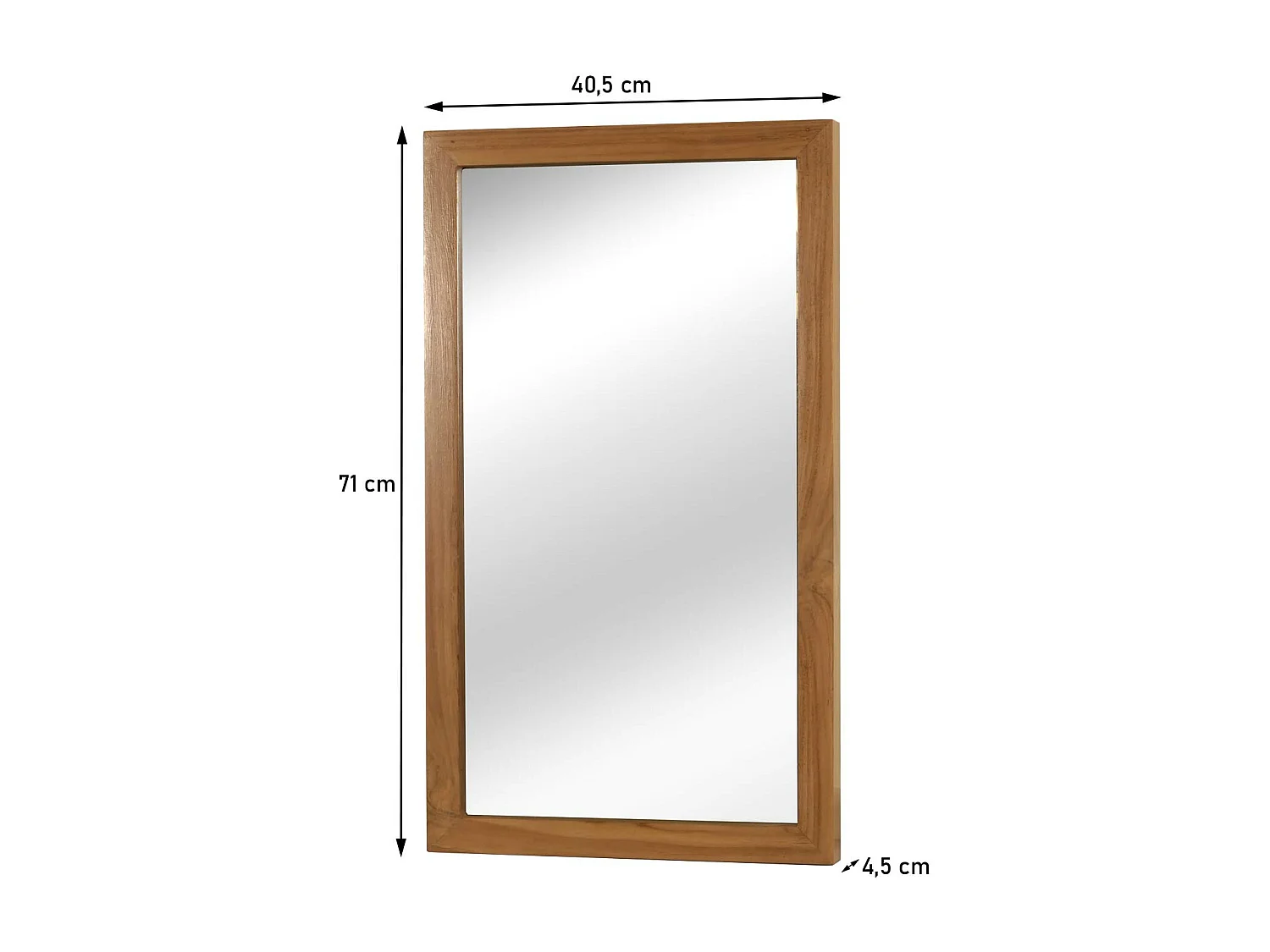 Miroir mural en teck MCW-M75