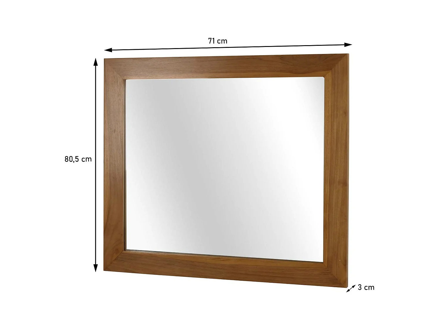 Teakhouten wandspiegel MCW-M75