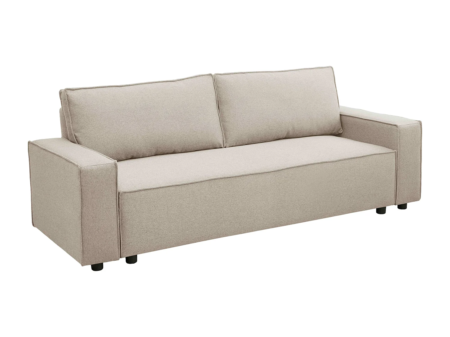 Canapé convertible en tissu 3 places beige