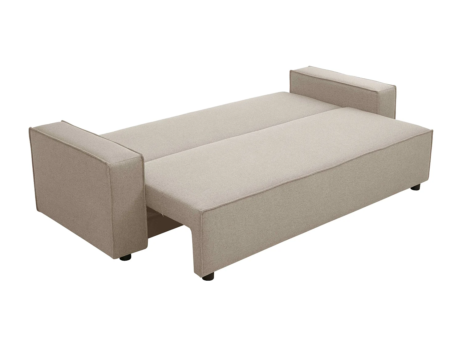 Canapé convertible en tissu 3 places beige