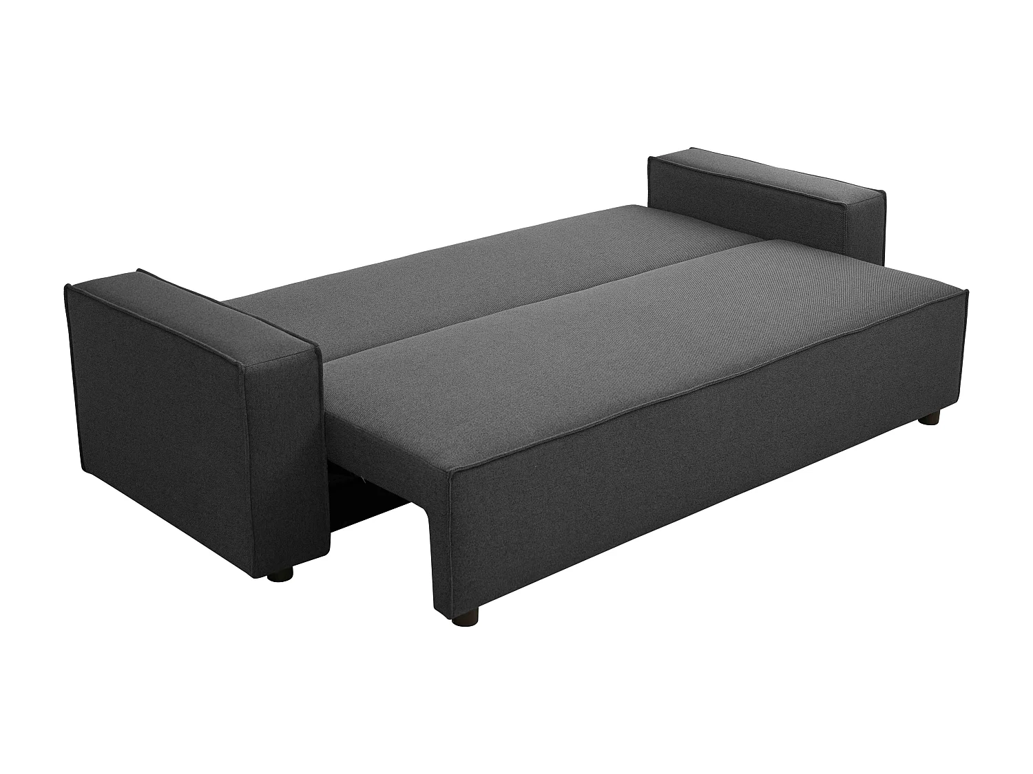 Canapé convertible en tissu 3 places gris
