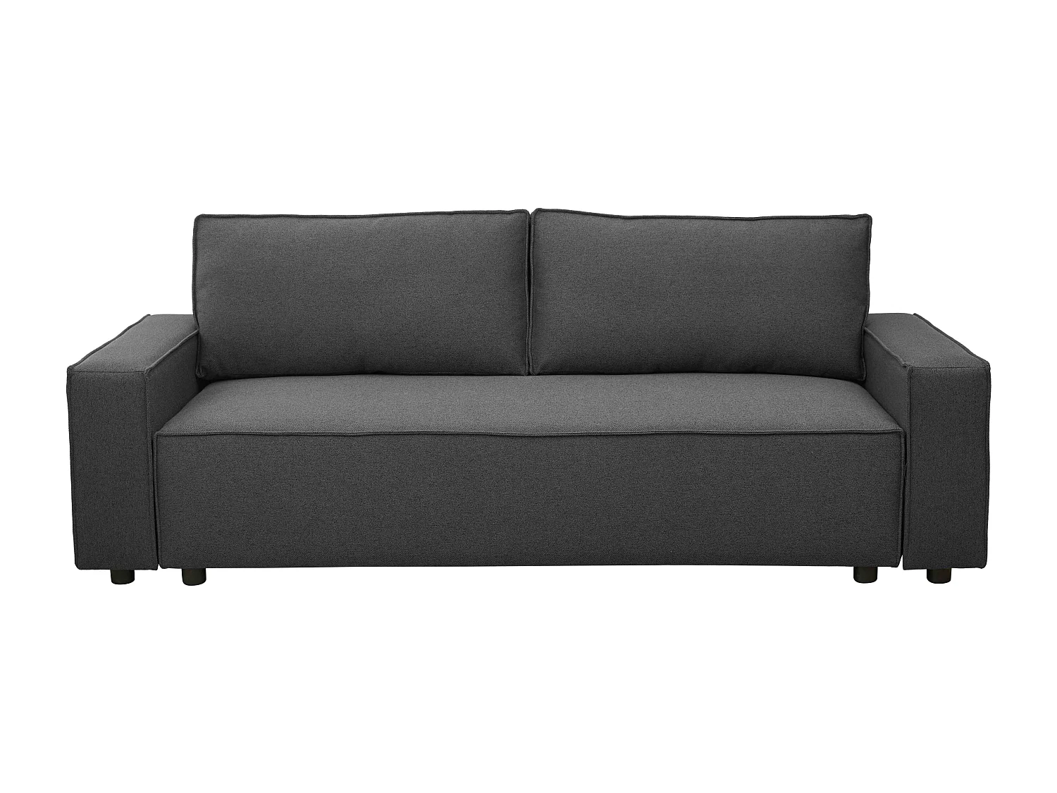 Canapé convertible en tissu 3 places gris L 220 cm