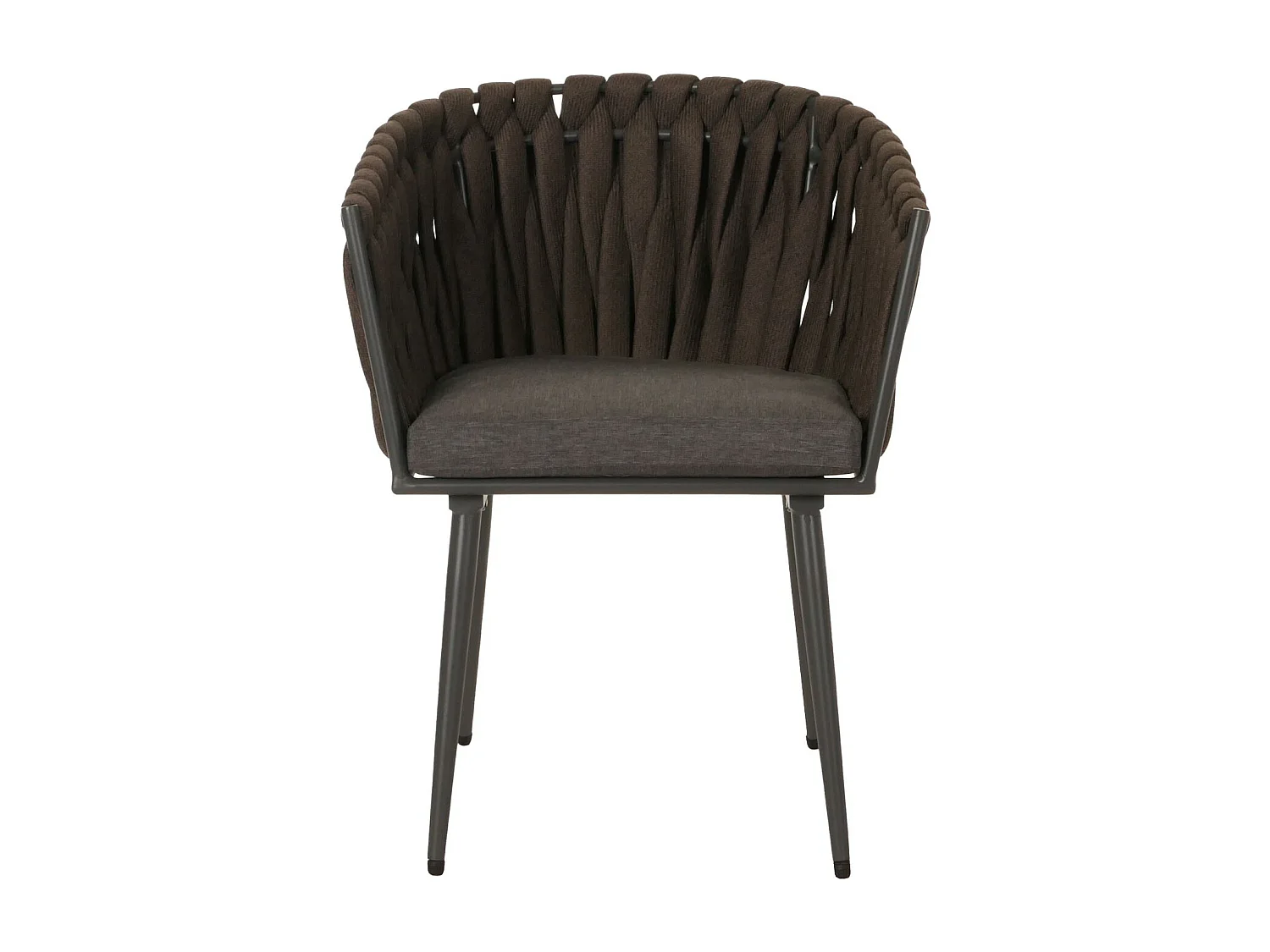 Chaise de salle à manger MCW-N38 (lot de 2),  marron Coussin gris foncé