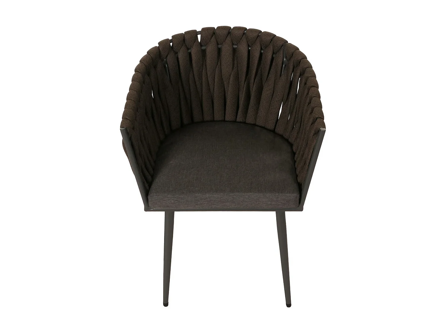 Chaise de salle à manger MCW-N38 (lot de 2),  marron Coussin gris foncé