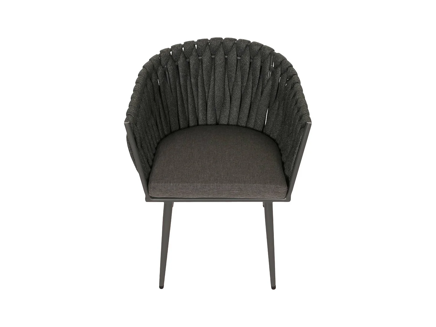 Cadeira de jantar MCW-N38 (conjunto de 2),  antracite Almofada cinzento escuro