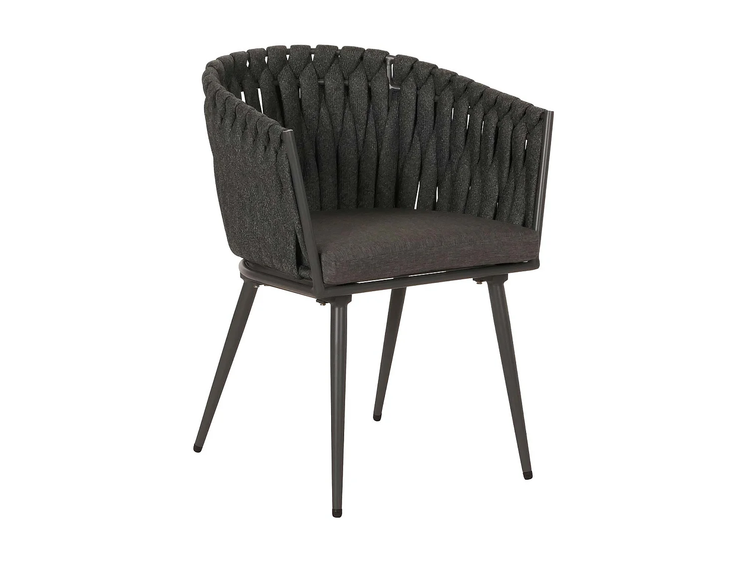 Chaise de salle à manger MCW-N38 (lot de 2),  anthracite Coussin gris foncé