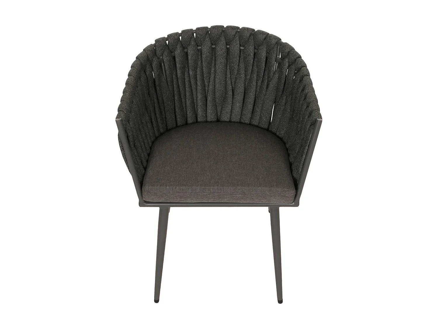 Chaise de salle à manger MCW-N38 (lot de 2),  anthracite Coussin gris foncé