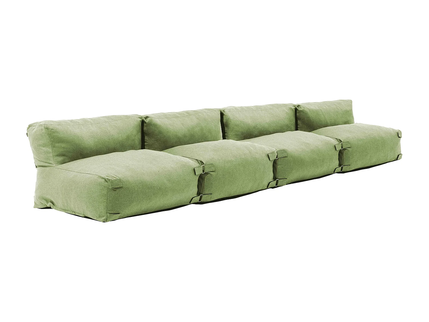 Salon de jardin modulable 4 places vert cactus - Mixi