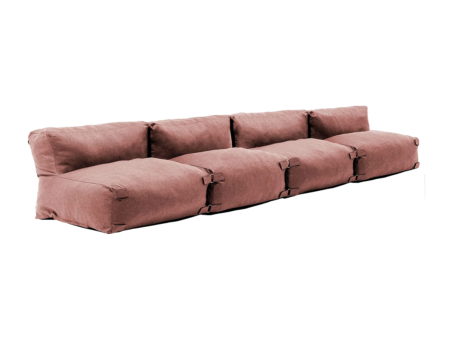 Salon de jardin modulable 4 places terracotta - Mixi