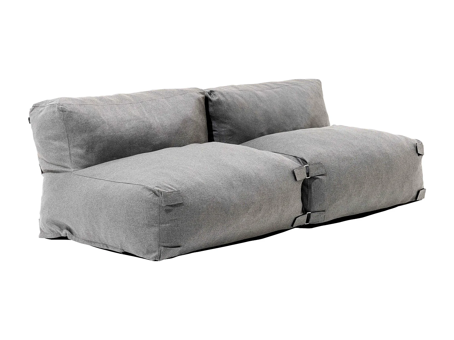 Salon de jardin modulable 2 places gris - Mixi