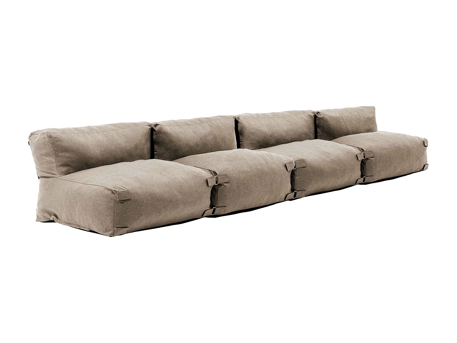 Salon de jardin modulable 4 places beige - Mixi