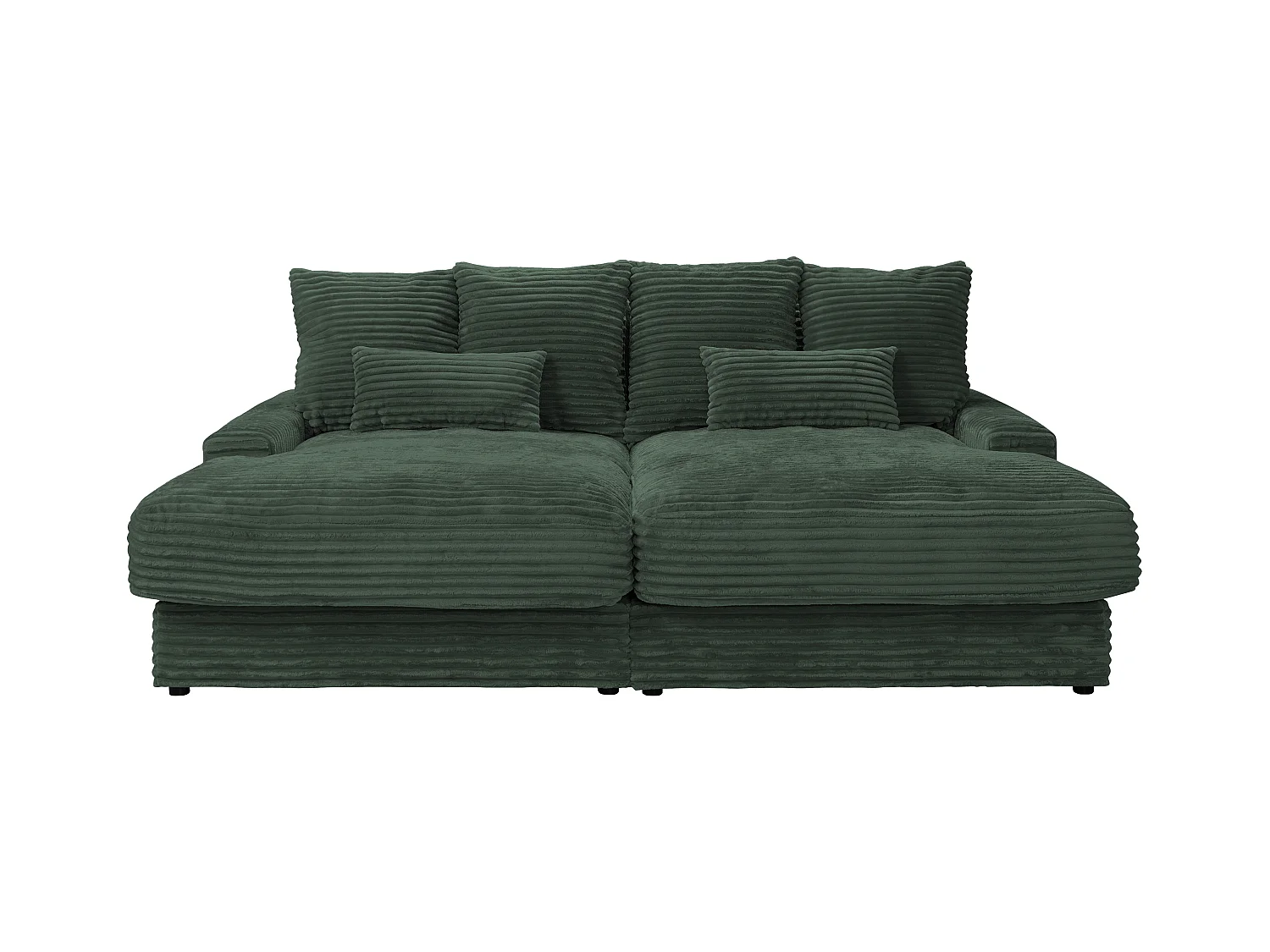 3-personers sofa med dyb sæde i fløjlkordfløjl i mørkegrøn, CALAZO af Pascal Morabito